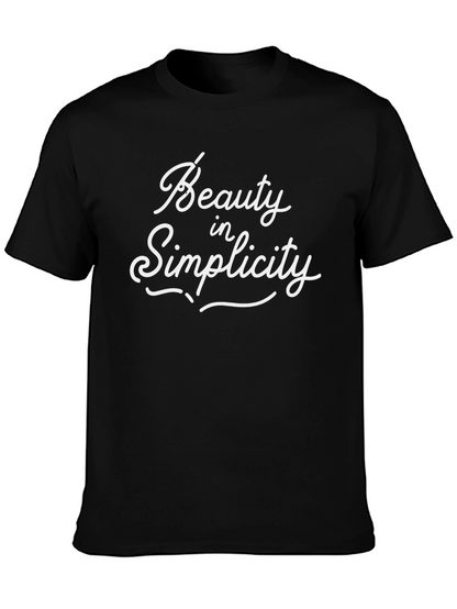 Beauty in Simplicity Black Graphic Tee