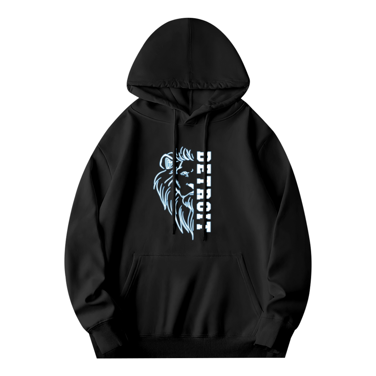 Fierce Detroit Lion Animal Graphic Street Hoodie