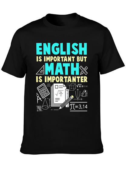 Math Is Importanter T-Shirt - Black Cotton Blend