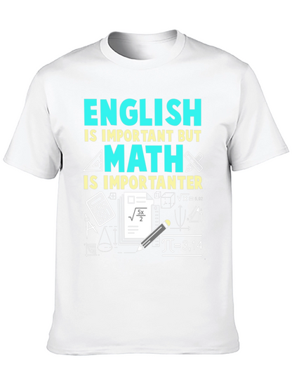 Math Is Importanter T-Shirt - Black Cotton Blend