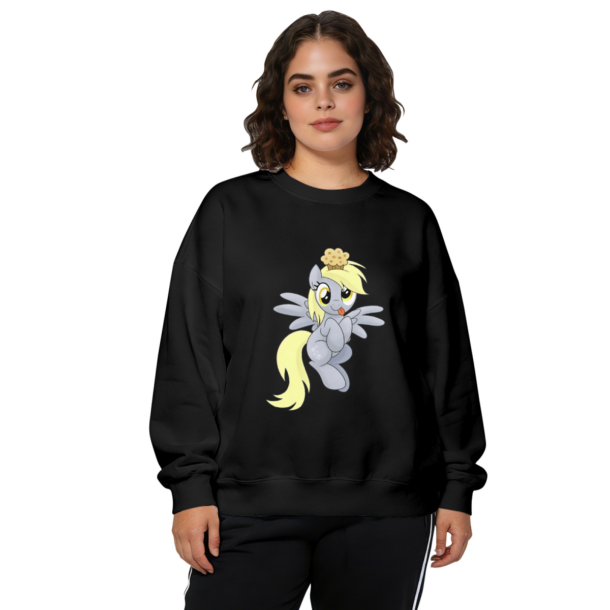 Funny My Little Pony Derpy Hooves Cartoon Crewneck Sweatshirt