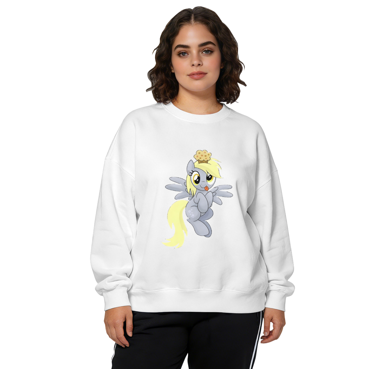 Funny My Little Pony Derpy Hooves Cartoon Crewneck Sweatshirt