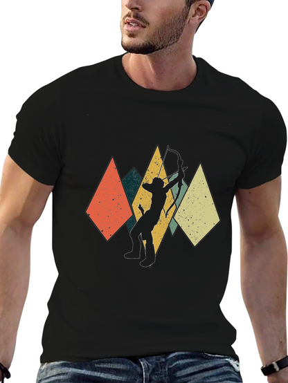 Archery Silhouette T-Shirt - Retro Design