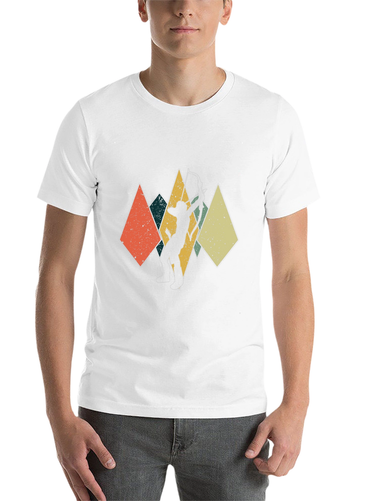 Archery Silhouette T-Shirt - Retro Design