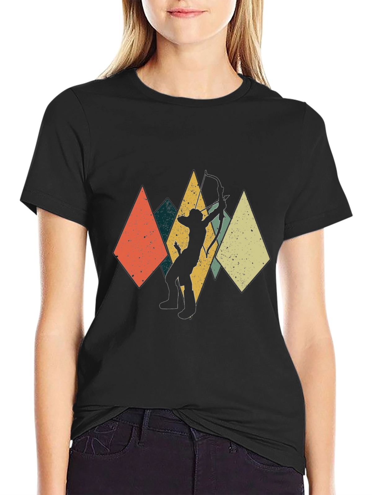 Archery Silhouette T-Shirt - Retro Design
