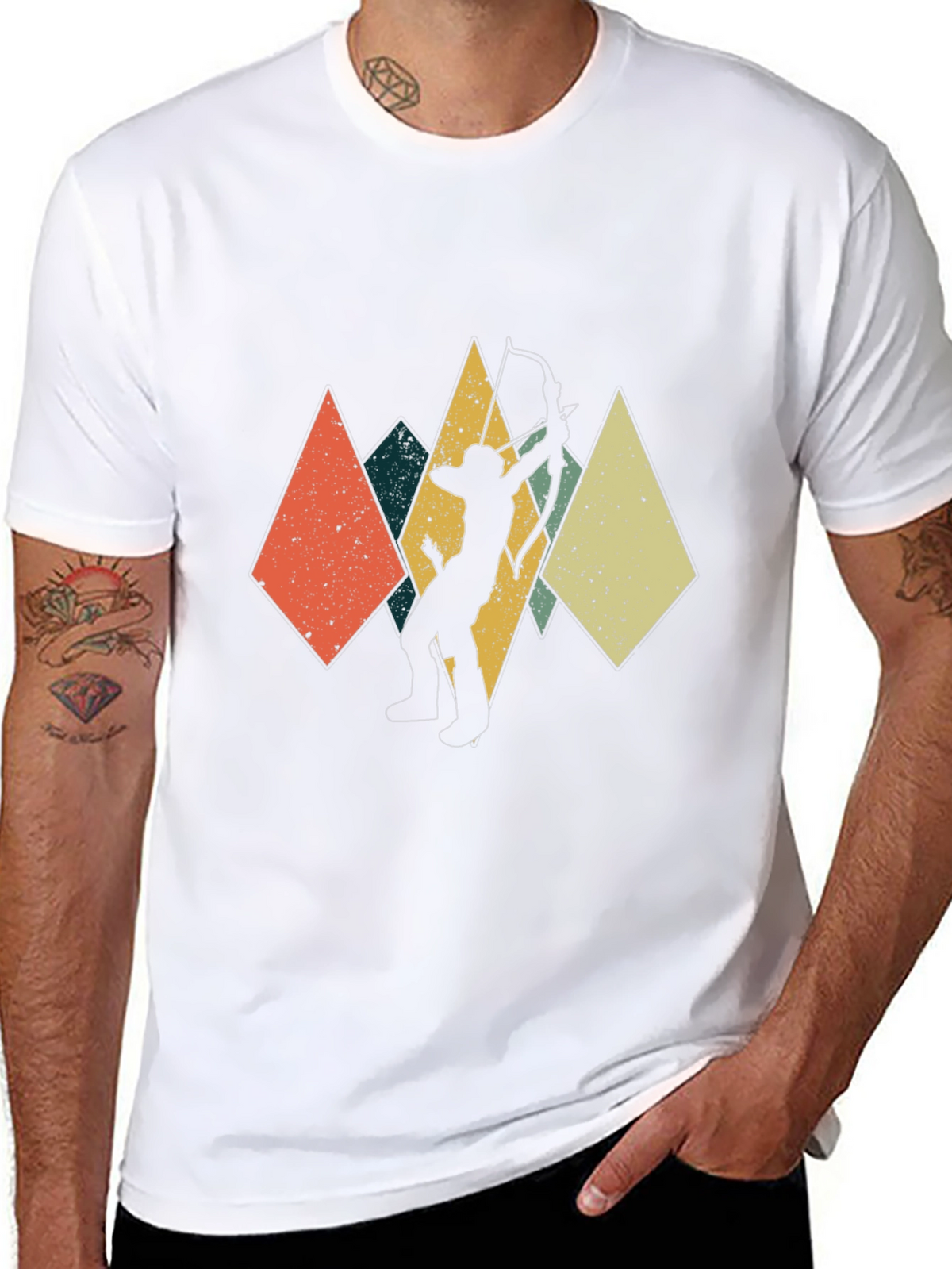 Archery Silhouette T-Shirt - Retro Design