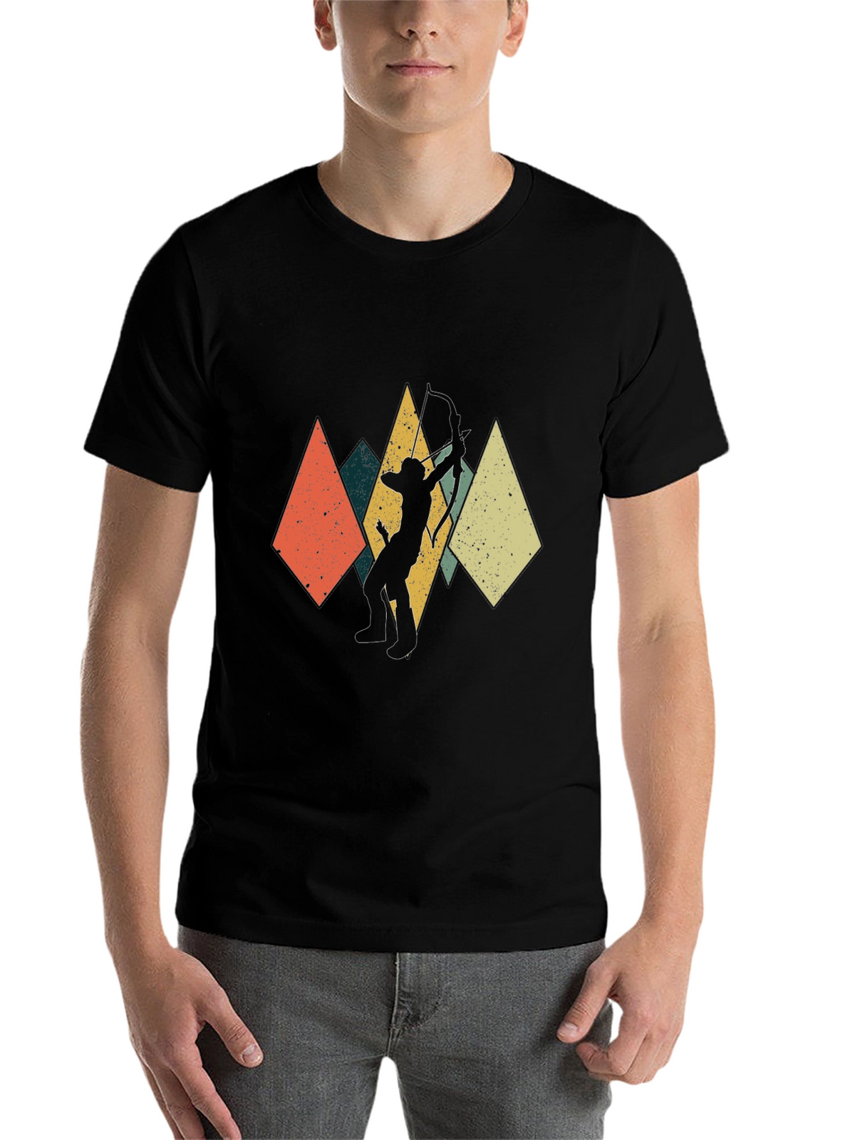 Archery Silhouette T-Shirt - Retro Design