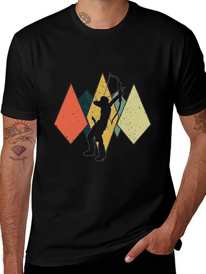 Archery Silhouette T-Shirt - Retro Design