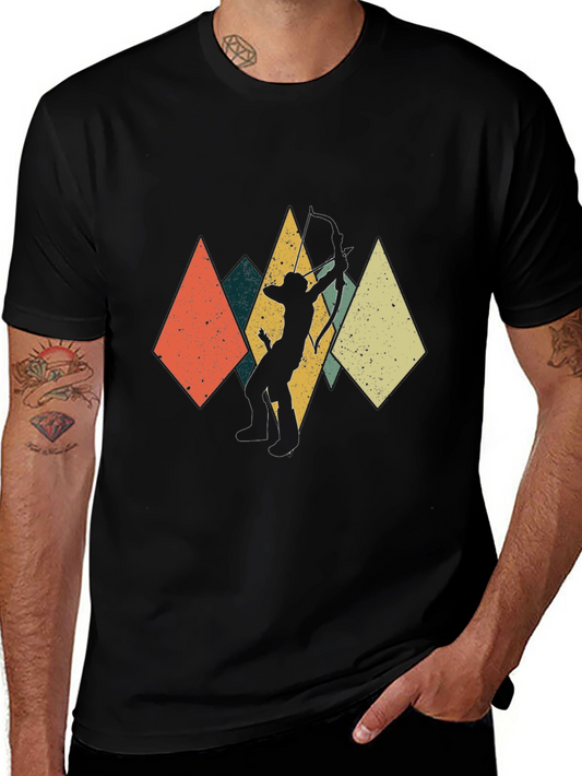 Archery Silhouette T-Shirt - Retro Design