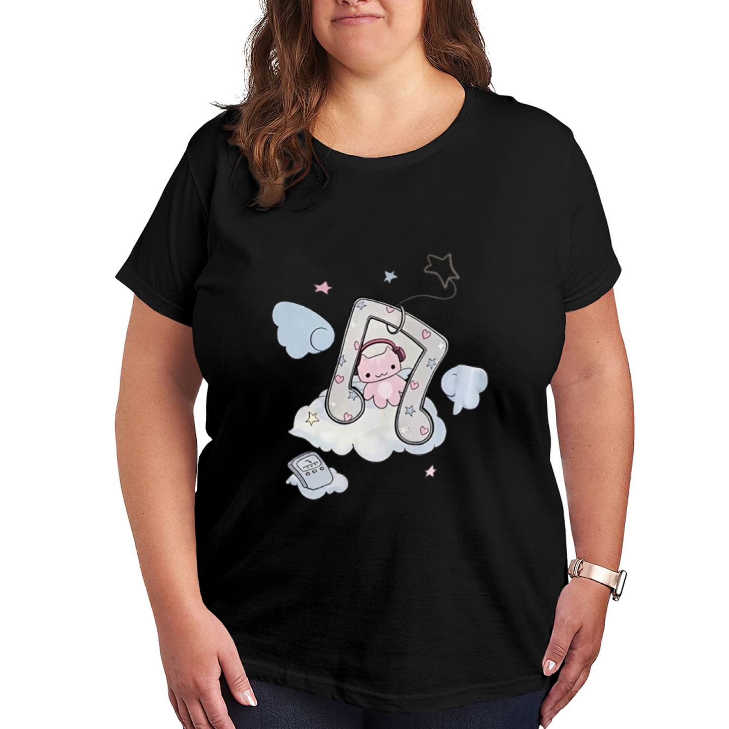 Kawaii Cloud Music Note Cute Cartoon Tee