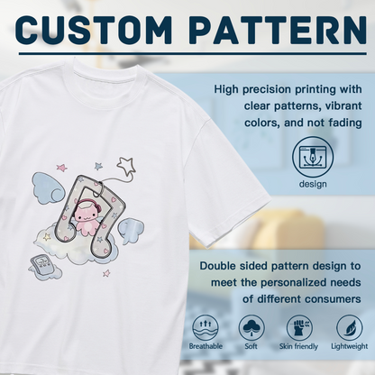 Kawaii Cloud Music Note Cute Cartoon Tee