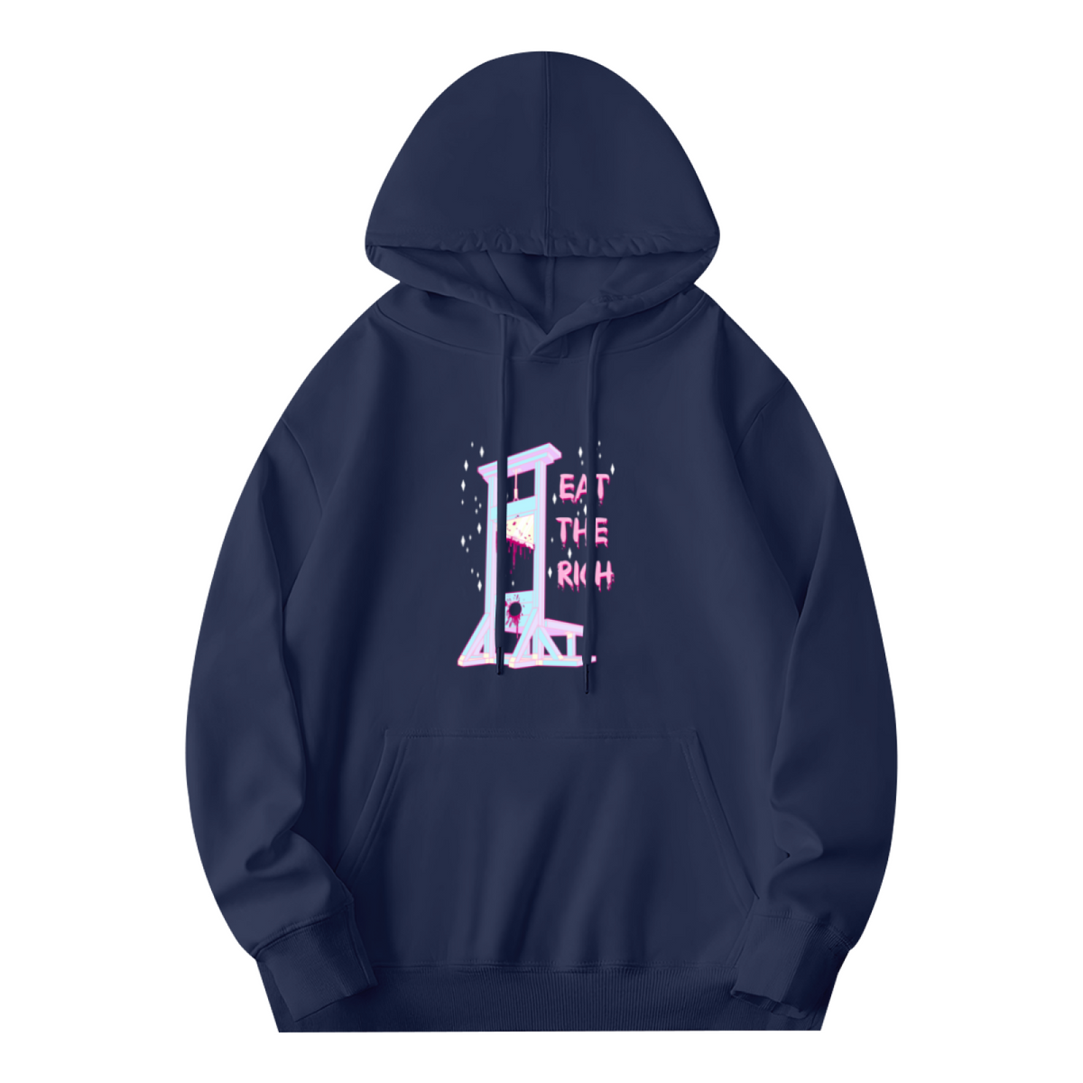 Pastel Eat The Rich Guillotine Navy Hoodie