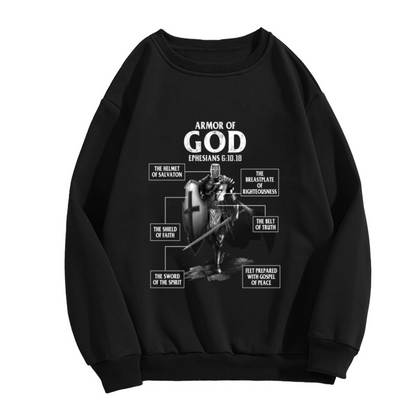 Full Armor Of God Ephesians 6:10 Knight Graphic Sweatshirt
