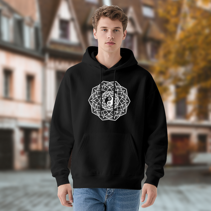 Mandala Yin Yang Sacred Hoodie, Breathable Lounge Comfort