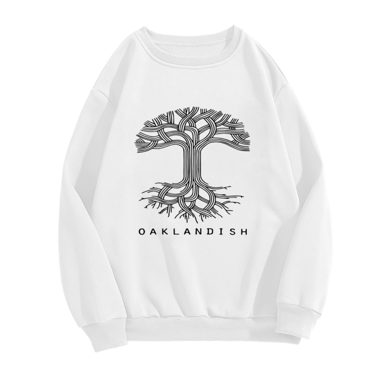 Oaklandish Tree Roots Minimal Line Art Crewneck Sweatshirt