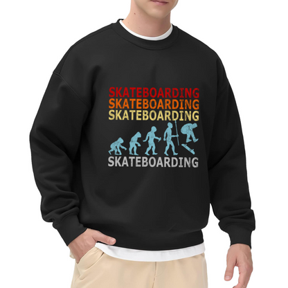 Skateboarding Evolution Retro Skater Crewneck Sweatshirt