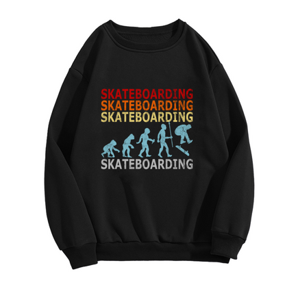 Skateboarding Evolution Retro Skater Crewneck Sweatshirt