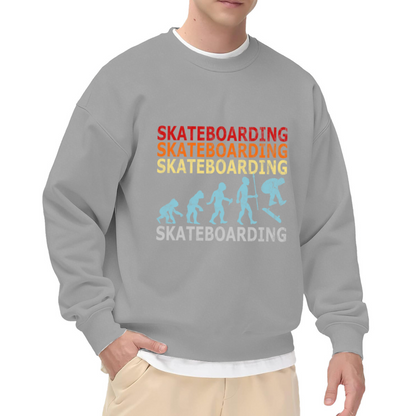 Skateboarding Evolution Retro Skater Crewneck Sweatshirt