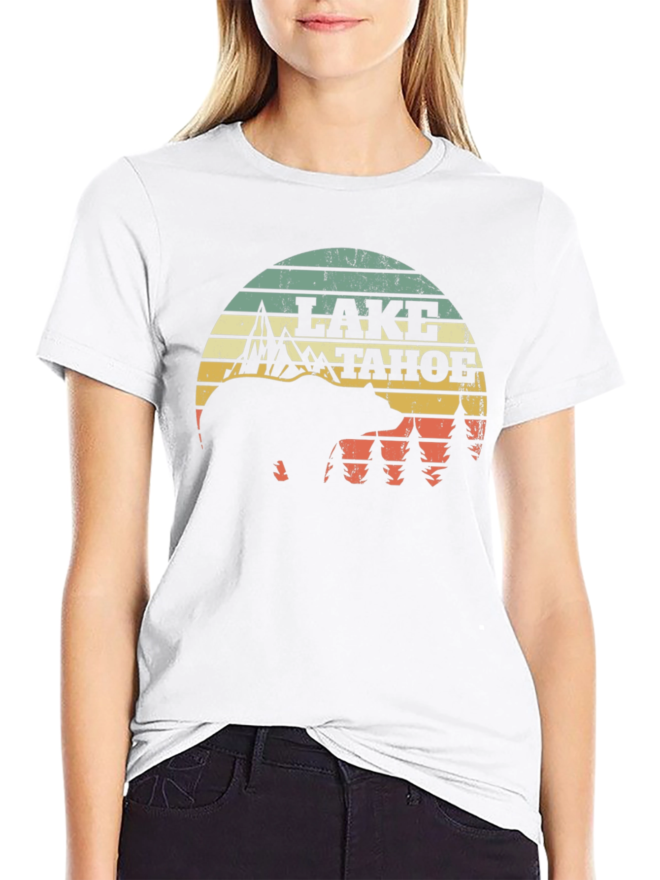 Lake Tahoe Bear Graphic Tee - Nature Inspired Design