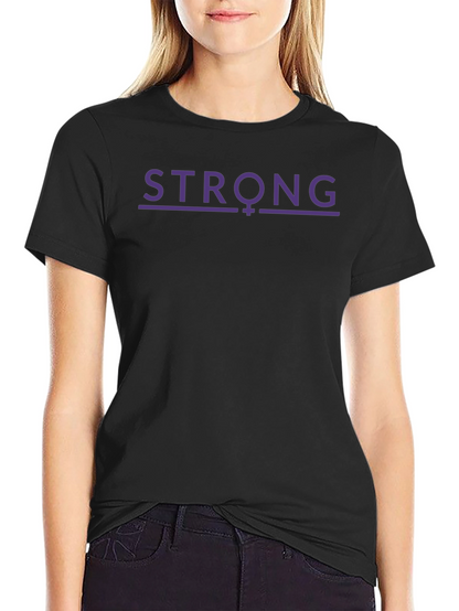 Strong Feminist T-Shirt - Purple Design