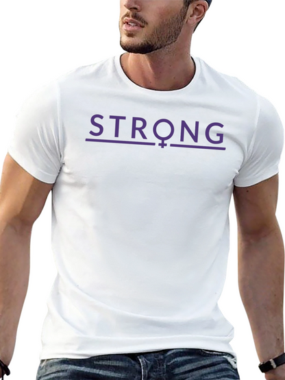 Strong Feminist T-Shirt - Purple Design
