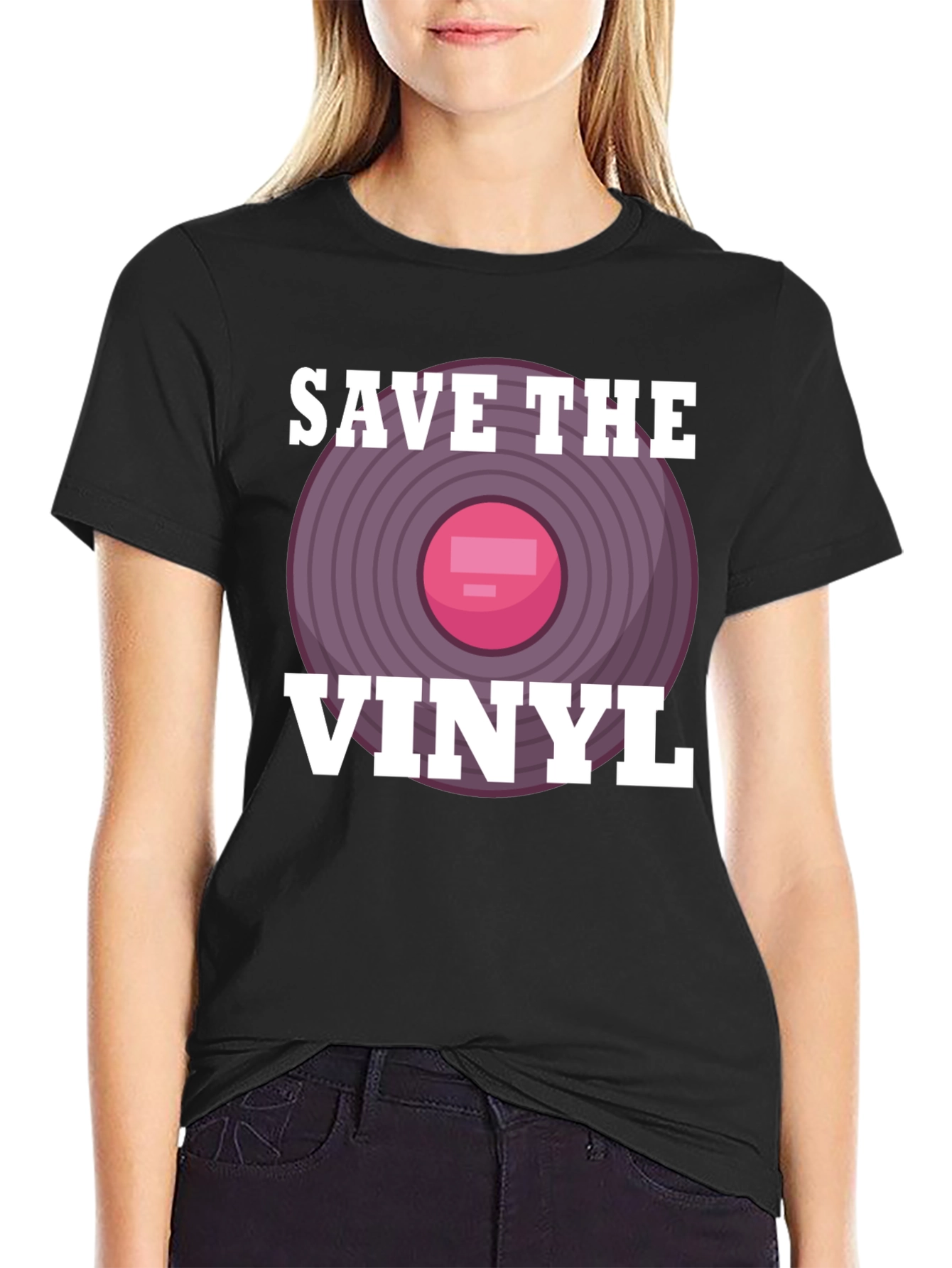 Save The Vinyl Graphic Tee - Music Lover T-Shirt