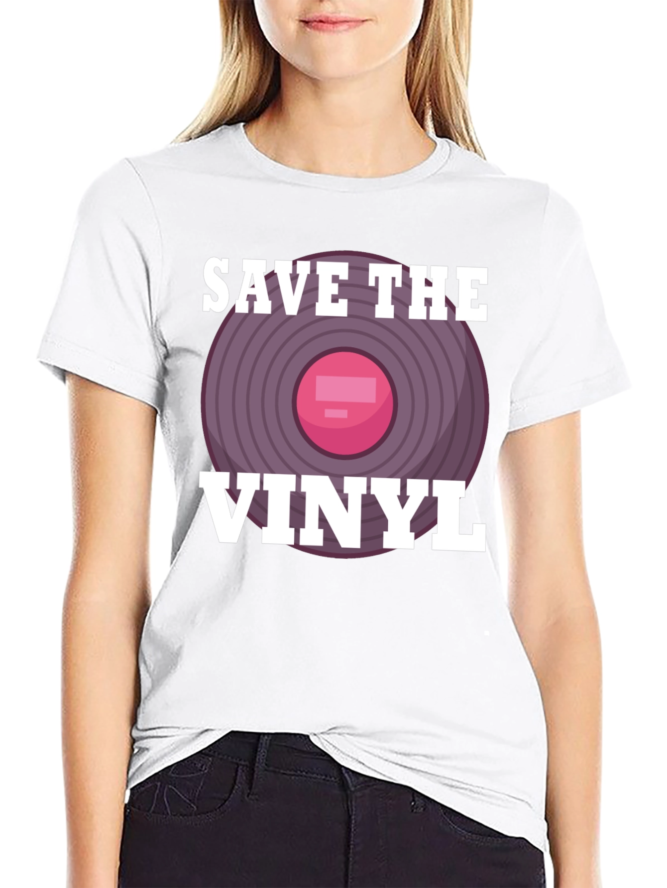 Save The Vinyl Graphic Tee - Music Lover T-Shirt