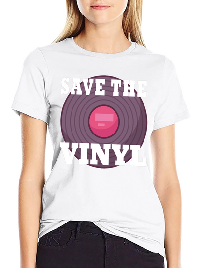 Save The Vinyl Graphic Tee - Music Lover T-Shirt