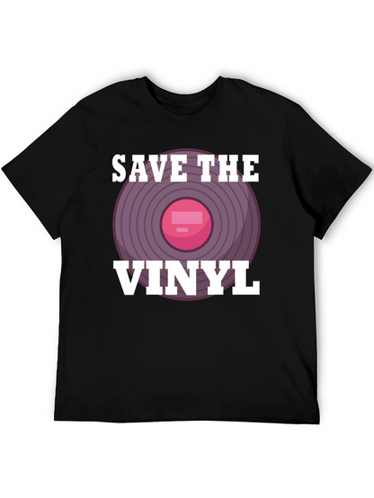 Save The Vinyl Graphic Tee - Music Lover T-Shirt
