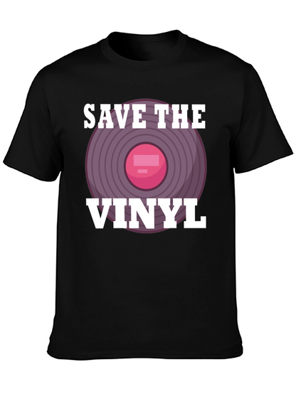 Save The Vinyl Graphic Tee - Music Lover T-Shirt
