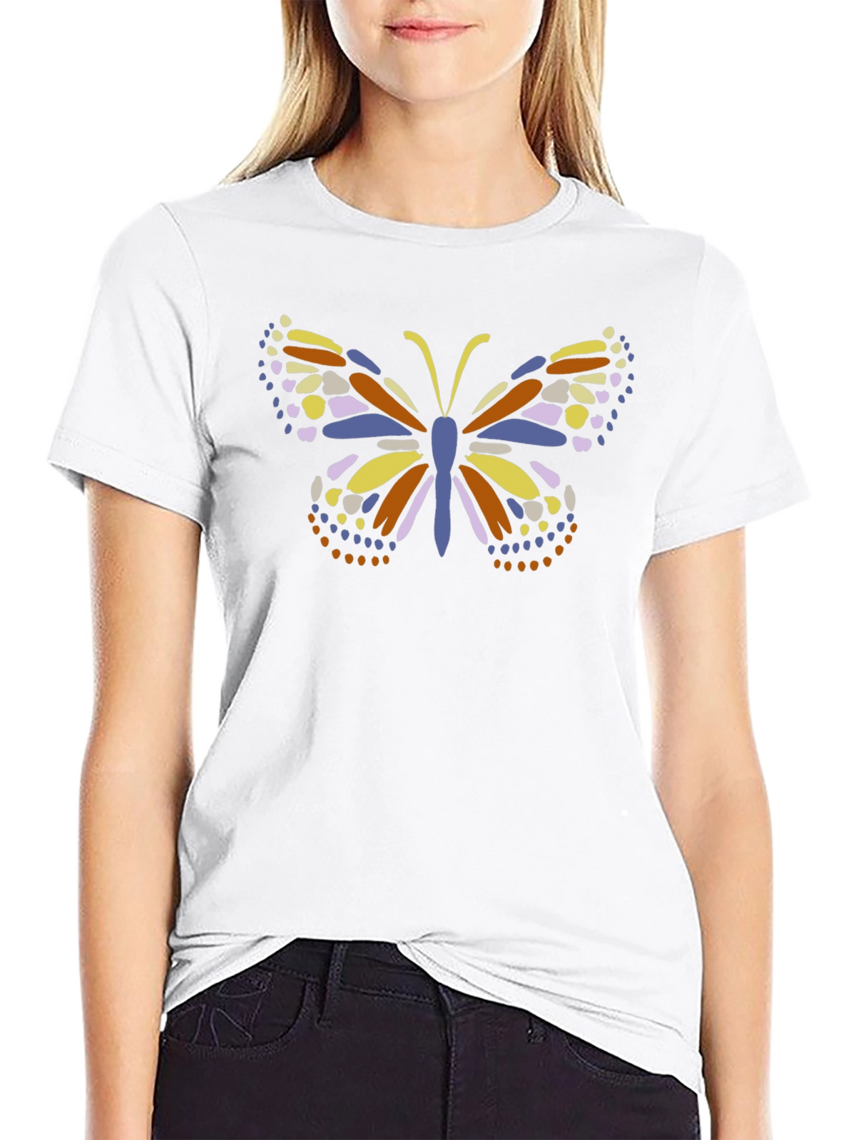 Butterfly Graphic Black T-Shirt