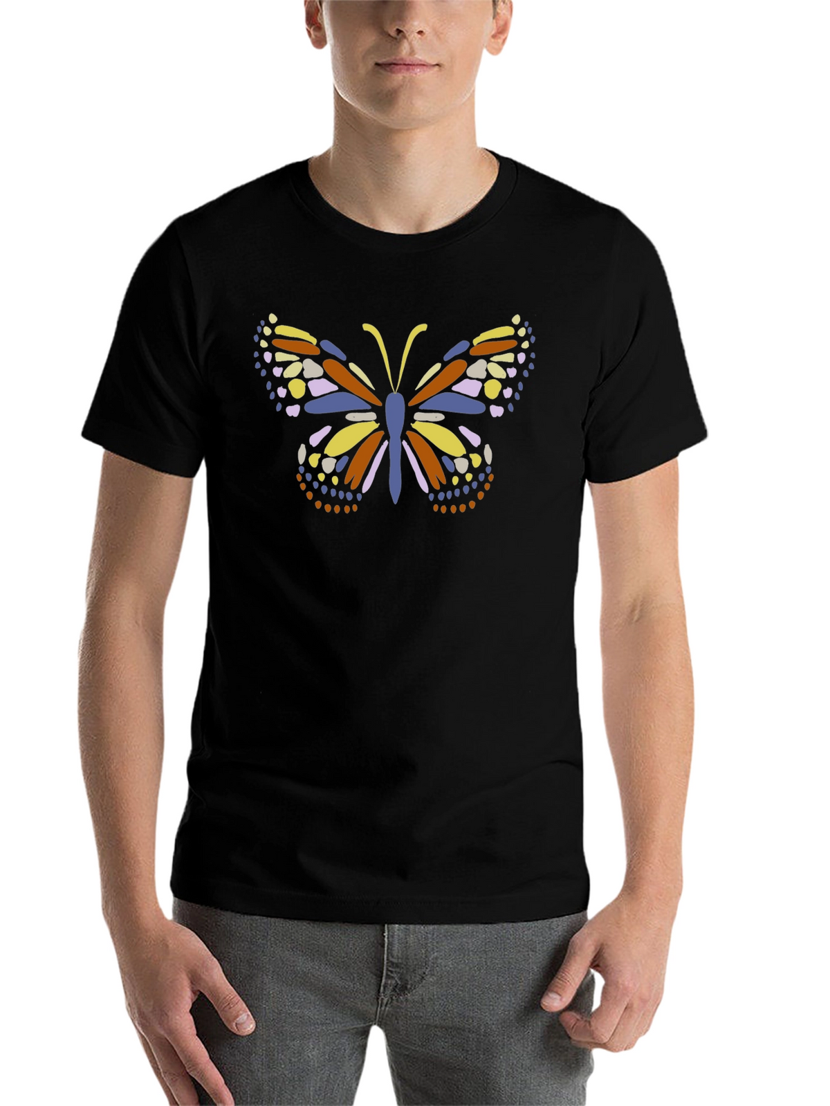Butterfly Graphic Black T-Shirt