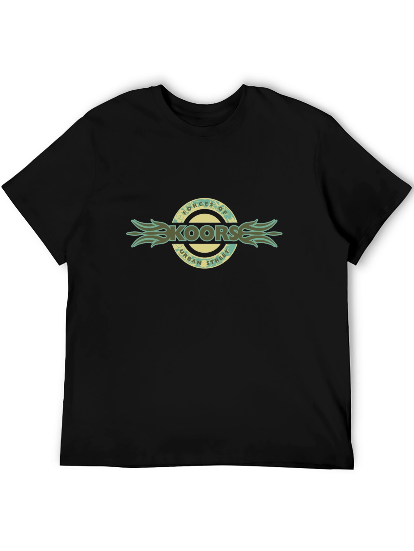 Mens Black Graphic T-Shirt - Skoorse Urban Street