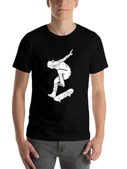 Skateboarder Graphic Black T-Shirt