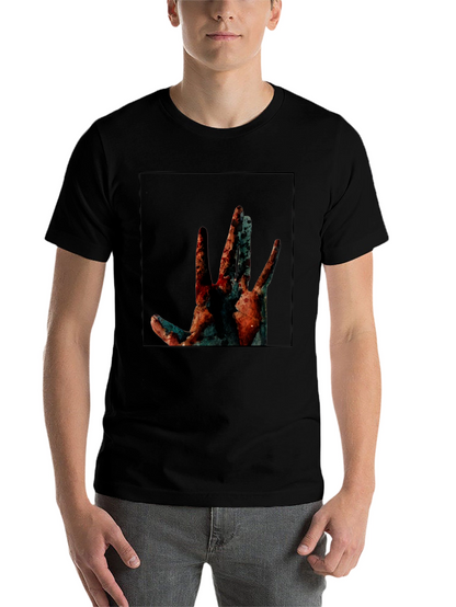 Abstract Hand Graphic Black T-Shirt