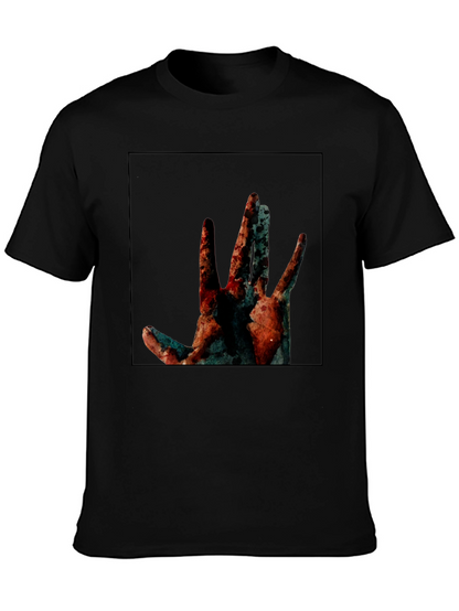 Abstract Hand Graphic Black T-Shirt