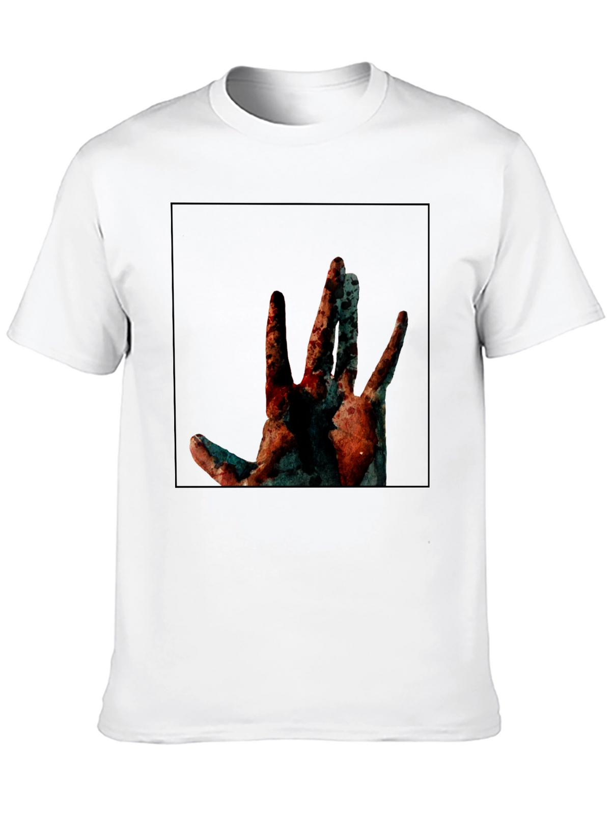 Abstract Hand Graphic Black T-Shirt