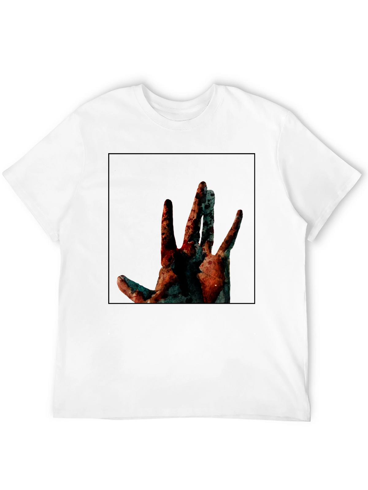 Abstract Hand Graphic Black T-Shirt
