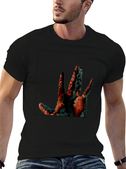 Abstract Hand Graphic Black T-Shirt