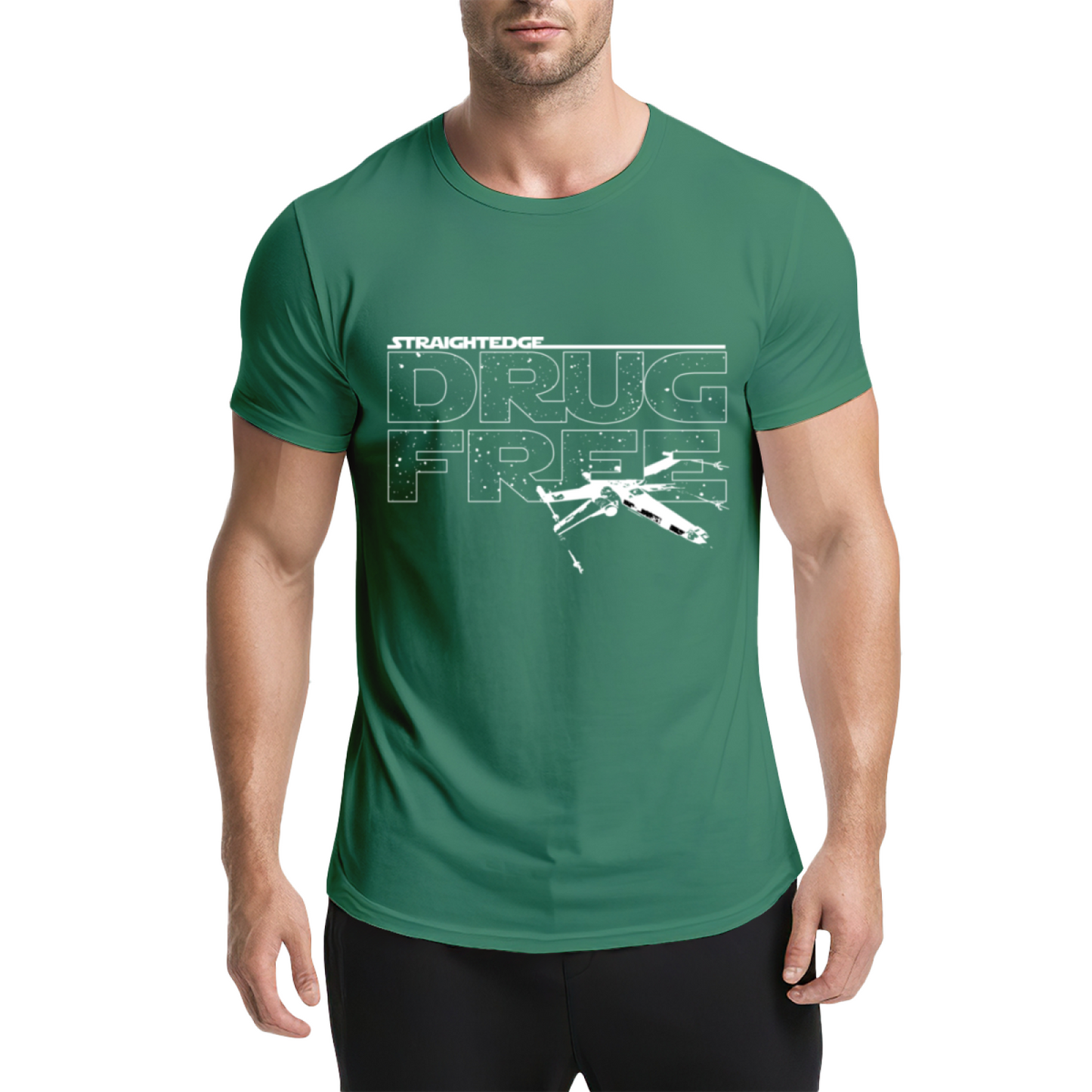 Straight Edge X-Wing Star Wars Fan Graphic T-Shirt