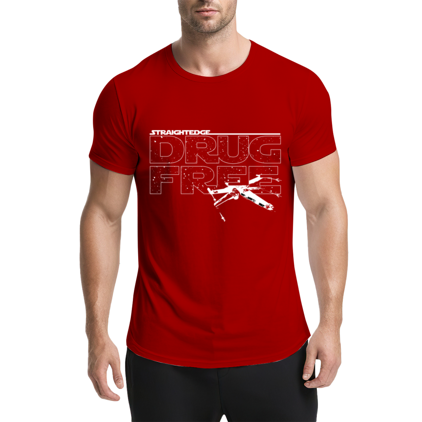 Straight Edge X-Wing Star Wars Fan Graphic T-Shirt