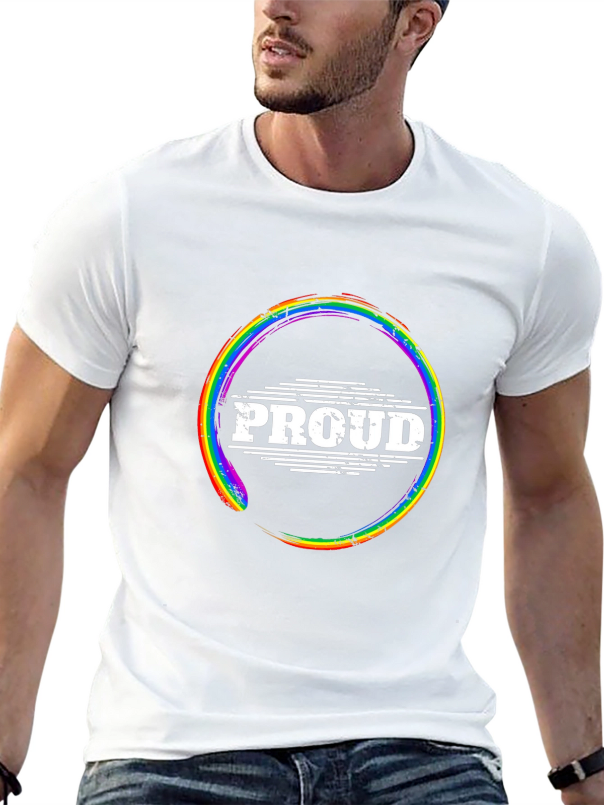 Proud LGBTQ Rainbow Graphic Tee