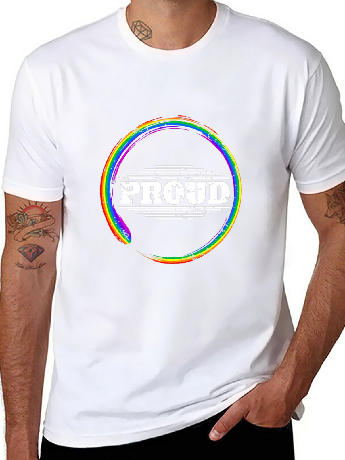 Proud LGBTQ Rainbow Graphic Tee