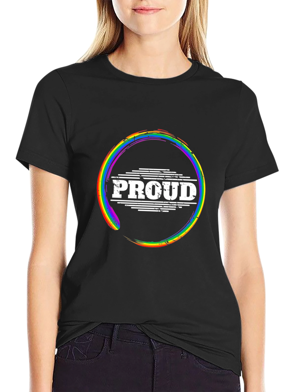 Proud LGBTQ Rainbow Graphic Tee