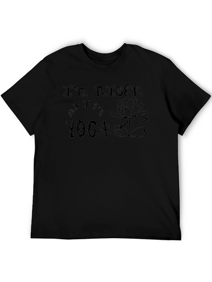 Im Nicer After Yoga Black Graphic T-Shirt