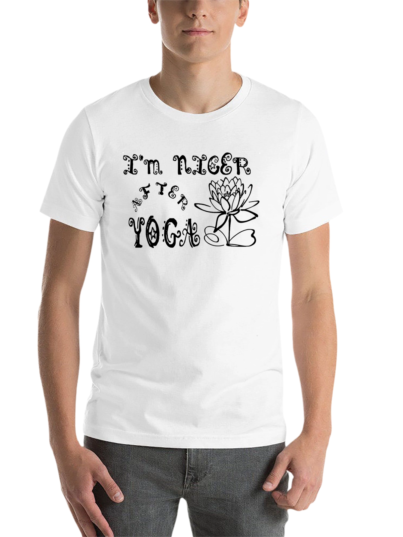 Im Nicer After Yoga Black Graphic T-Shirt