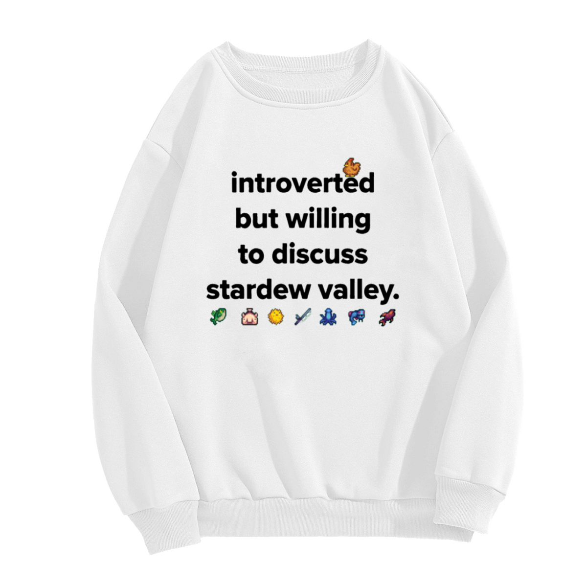 Introverted But Willing To Discuss Stardew Valley Game Crewneck Sweatshirt
