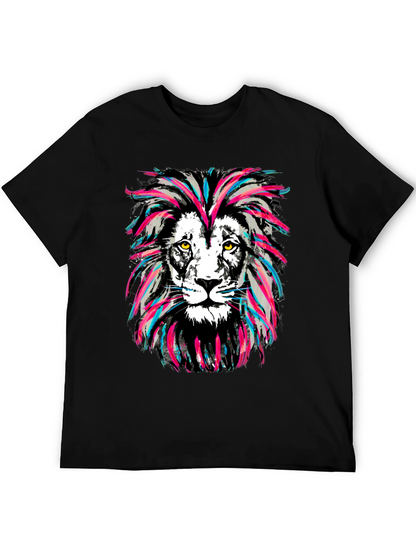 Lion Head Graphic Print Tee