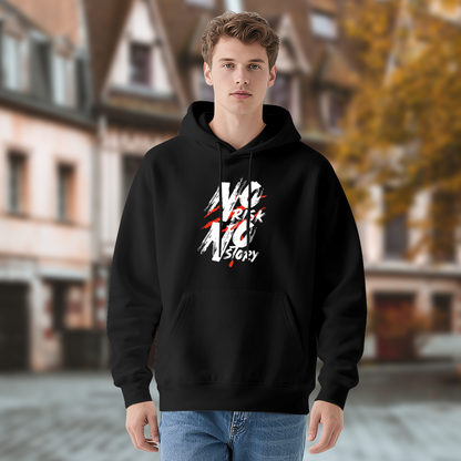No Pain No Story Motivational Grunge Art Hoodie