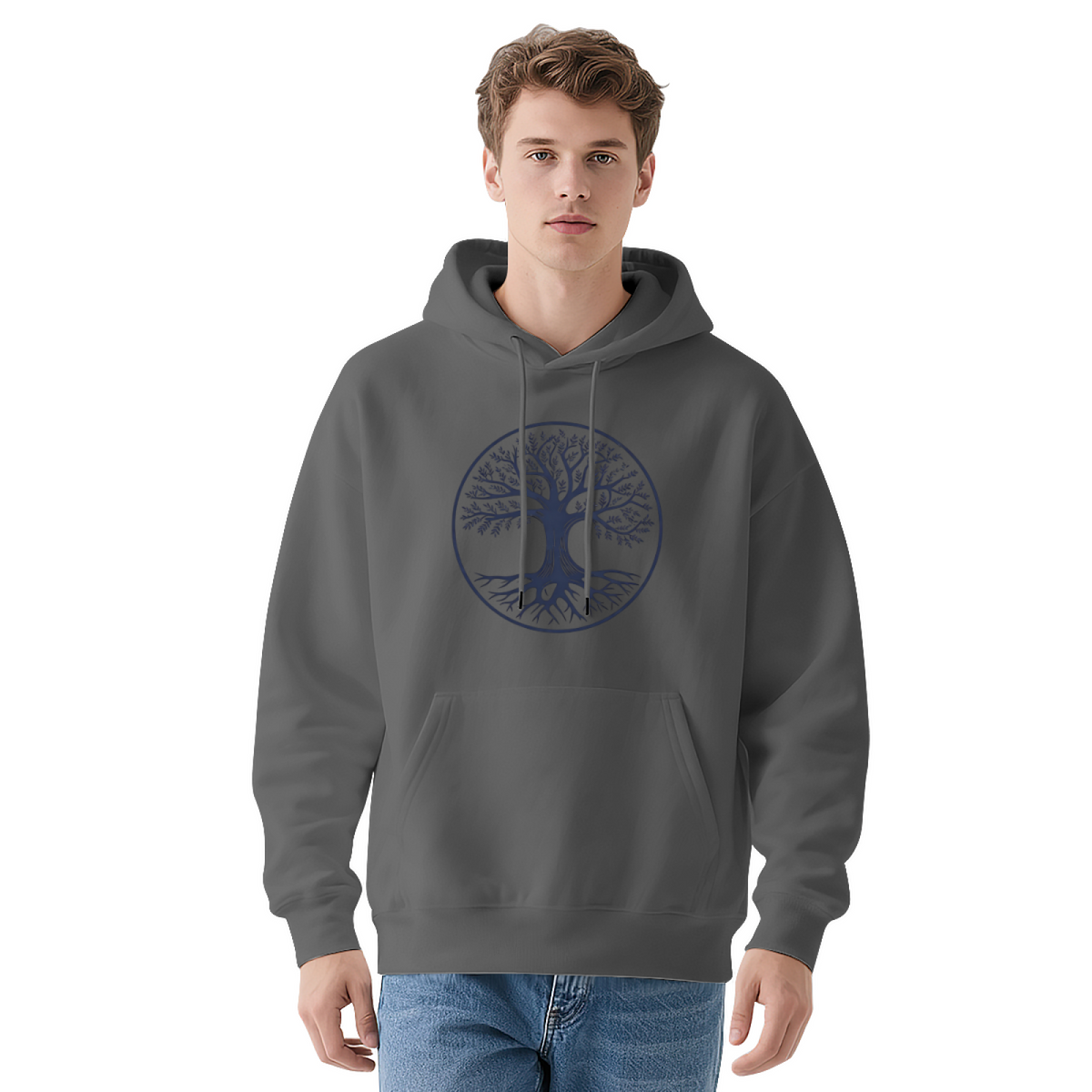 Sacred Tree Of Life Circle Art Casual Pullover Hoodie